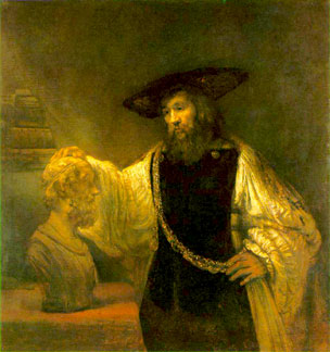 Aristotle Contemplates the Bust of Homer (painting by Rembrandt)