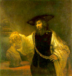 Aristotle Contemplates the Bust of Homer (painting by Rembrandt)