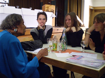 11. Amelia Robinson and youth in discussion