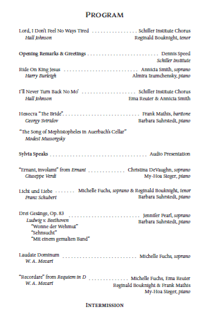 just the order of performances